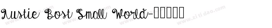 Austie Bost Small World字体转换